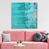Turquoise Rust | ABSTRACT Canvas Afdruk (Insitu (Woonkamer))