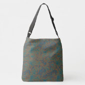 Turquoise Rust Abstract Crossbody Tas (Achterkant)