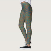 Turquoise Rust Abstract Leggings (Links)