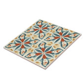 Turquoise, Rust and Yellow Tegeltje (Zijkant)