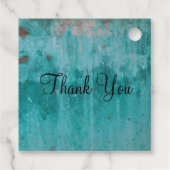 Turquoise Rust | Gewoon gehuwd Bedankjes Labels (Achterkant)