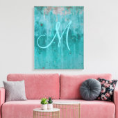 Turquoise Rust | Monogram Canvas Afdruk (Insitu (Woonkamer))