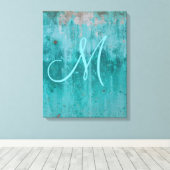 Turquoise Rust | Monogram Canvas Afdruk (Insitu (Houten vloer))