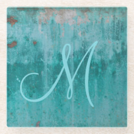 Turquoise Rust | Monogram Glazen Onderzetter