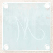 Turquoise Rust | Monogram Glazen Onderzetter (Achterkant)