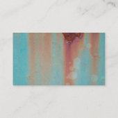 Turquoise Rusted Metal Visitekaartje (Achterkant)