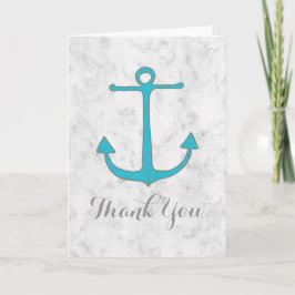 Turquoise Rustic Anchor Wedding Bedankt