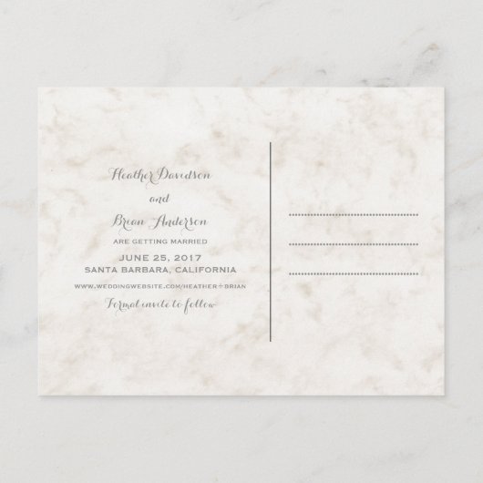 Turquoise Rustic Seashell Save the Date Briefkaart (Achterkant)