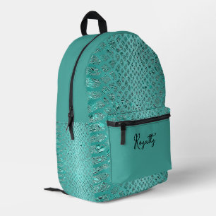 Turquoise Safari Print Bedrukte Rugzak
