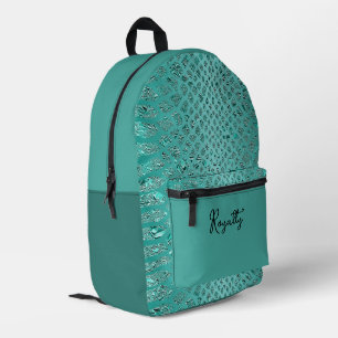 Turquoise Safari Print Bedrukte Rugzak
