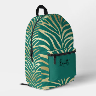 Turquoise Safari Print Bedrukte Rugzak