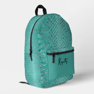 Turquoise Safari Print Bedrukte Rugzak