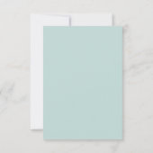 Turquoise sage greens Floral Wedding RSVP Kaartje (Achterkant)
