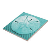 Turquoise Sand Dollar Tegeltje (Zijkant)