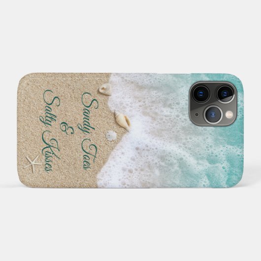 Turquoise Sandy Toes Salty Kisses Case-Mate iPhone Case (Achterkant (horizontaal))