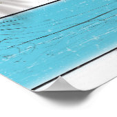 Turquoise Sandy Toes Salty Kisses de heer & Mrs. P Poster (Hoek)