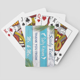 Turquoise Sandy Toes Salty Kisses Deck of Cards Pokerkaarten