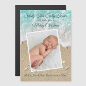 Turquoise Sandy Toes Salty Kisses Merry Kerstmis (Voorkant / Achterkant)