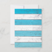 Turquoise Sandy Toes Salty Kisses RSVP (Achterkant)