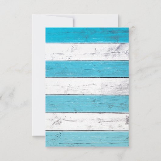 Turquoise Sandy Toes Salty Kisses RSVP (Achterkant)