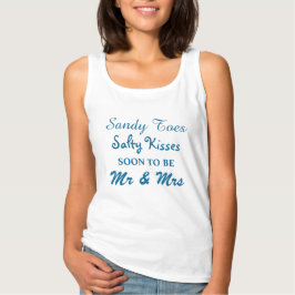 Turquoise Sandy Toes Salty Kisses Tank