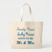 Turquoise Sandy Toes Salty Kisses Tas (Voorkant)