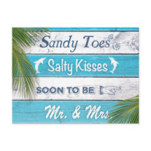 Turquoise Sandy Toes Zoute Kusjes Save the Date