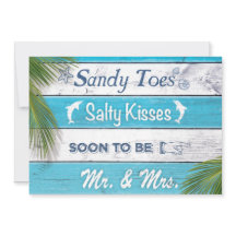 Turquoise Sandy Toes Zoute Kusjes Verlovingsfeest