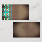 Turquoise Santa Fe stijl visitekaartjes (Voorkant / Achterkant)