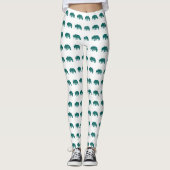 Turquoise Scandinavian Hygge Beer Leggings (Voorkant)