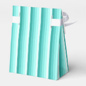 Turquoise-schaduwstrepen Bedankdoosjes (Achterkant)