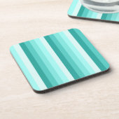 Turquoise-schaduwstrepen Bier Onderzetter (Linkerzijde)