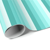 Turquoise-schaduwstrepen Cadeaupapier (Rol Hoek)