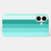 Turquoise-schaduwstrepen Case-Mate iPhone Case (Achterkant (horizontaal))
