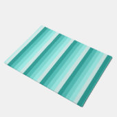 Turquoise-schaduwstrepen Deurmat (Schuin)