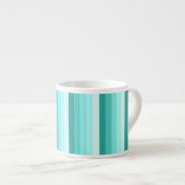 Turquoise-schaduwstrepen Espresso Kop (Voorkant rechts)