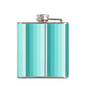 Turquoise-schaduwstrepen Heupfles (Achterkant)