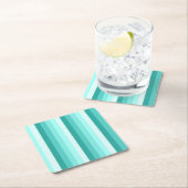 Turquoise-schaduwstrepen Kartonnen Onderzetters (Insitu)