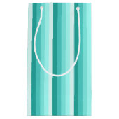 Turquoise-schaduwstrepen Klein Cadeauzakje (Voorkant)