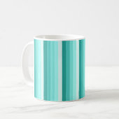 Turquoise-schaduwstrepen Koffiemok (Voorkant links)