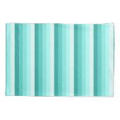 Turquoise-schaduwstrepen Kussensloop (Achterkant)