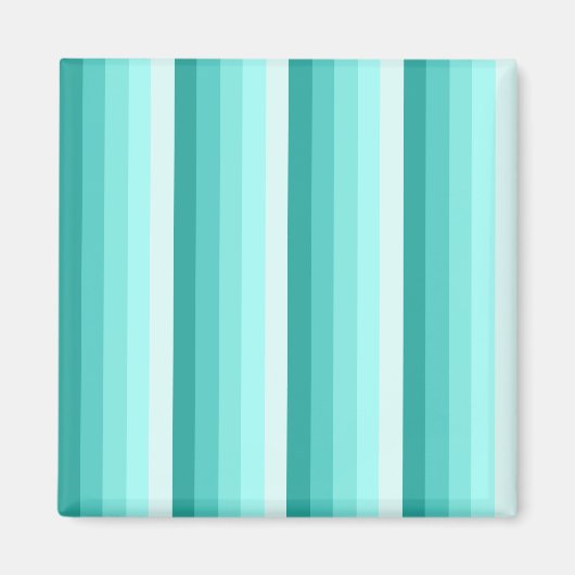 Turquoise-schaduwstrepen Magneet (Voorkant)