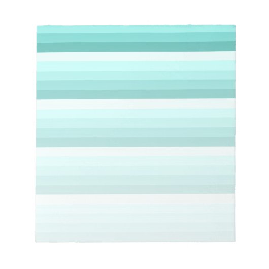 Turquoise-schaduwstrepen Notitieblok (Voorkant)