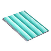 Turquoise-schaduwstrepen Notitieboek (Rechterzijde)
