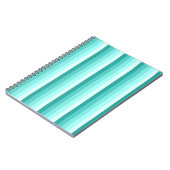 Turquoise-schaduwstrepen Notitieboek (Linkerzijde)
