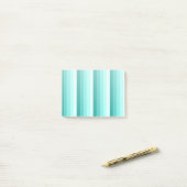 Turquoise-schaduwstrepen Post-it® Notes (Op bureau)