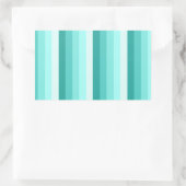 Turquoise-schaduwstrepen Rechthoekige Sticker (Tas)