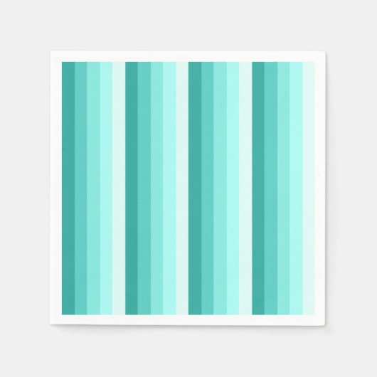 Turquoise-schaduwstrepen Servet (Voorkant)