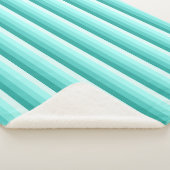Turquoise-schaduwstrepen Sherpa Deken (3/4)
