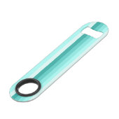 Turquoise-schaduwstrepen Speed Flessenopener (Voorkant Gekanteld)